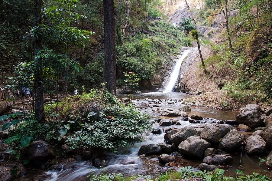 Chae Son waterval, Lampang, Thailand